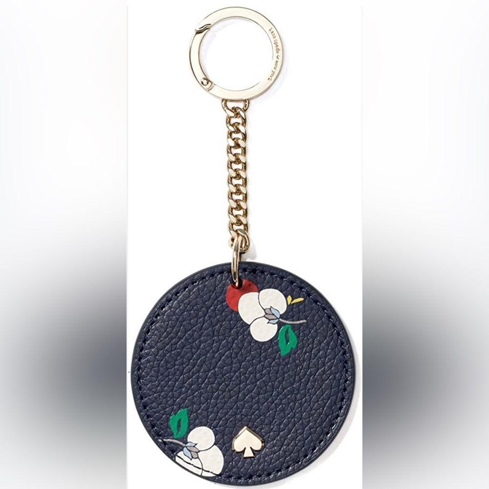 ♠️FIRM PRICE♠️ Kate spade keychain purse charm in leather blue multi/floral NWT*